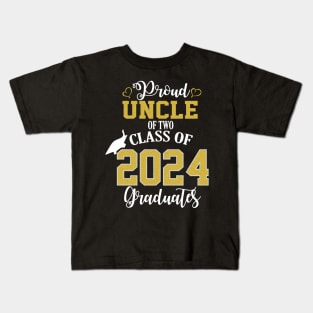 proud uncle of two class of 2024 graduate Kids T-Shirt